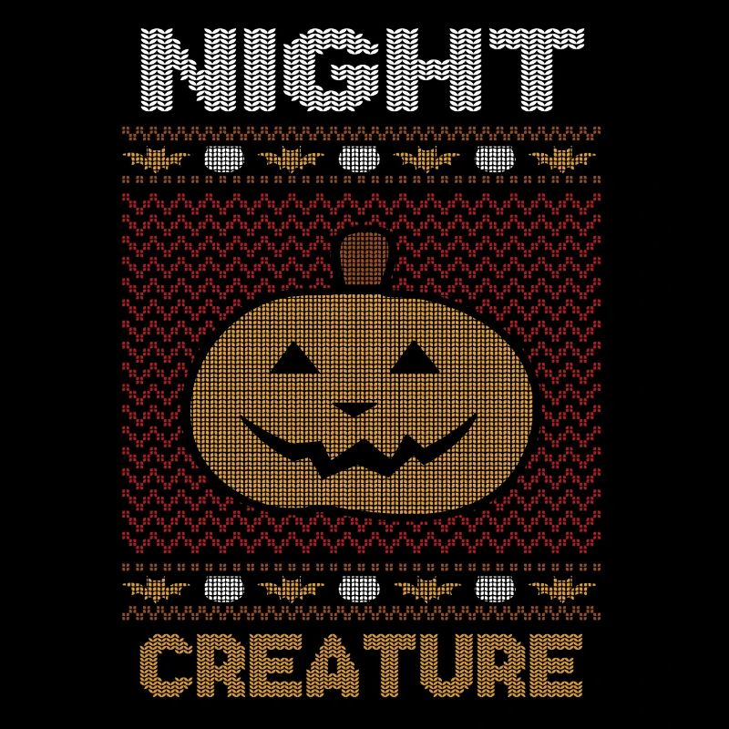 Stitch Pattern Citrouille Nuit Créature Halloween