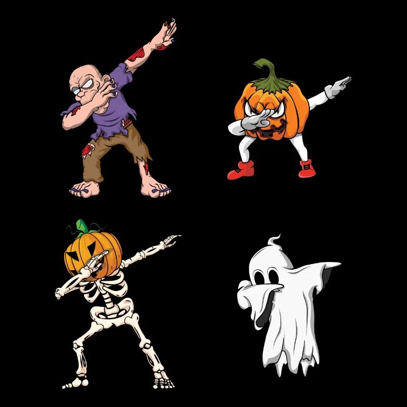 Dabbing Skeleton Pumpkin Horror Scary Halloween