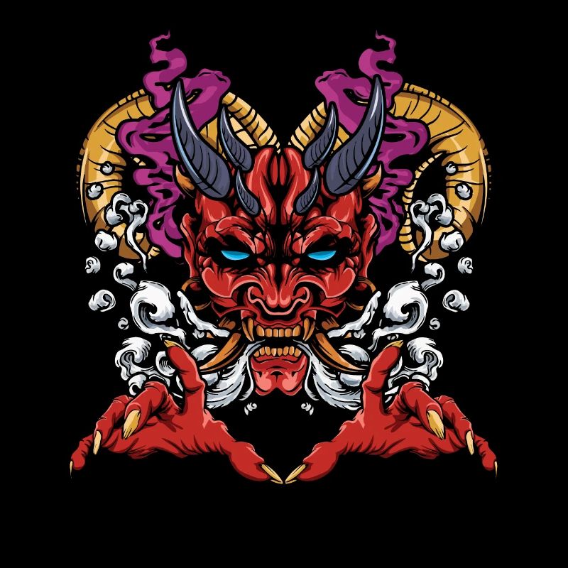 Devil Demon Retro Horror Scary Halloween