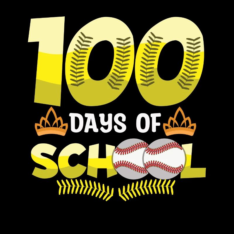 100. Tag Softball Baseball 100 Tage Schule