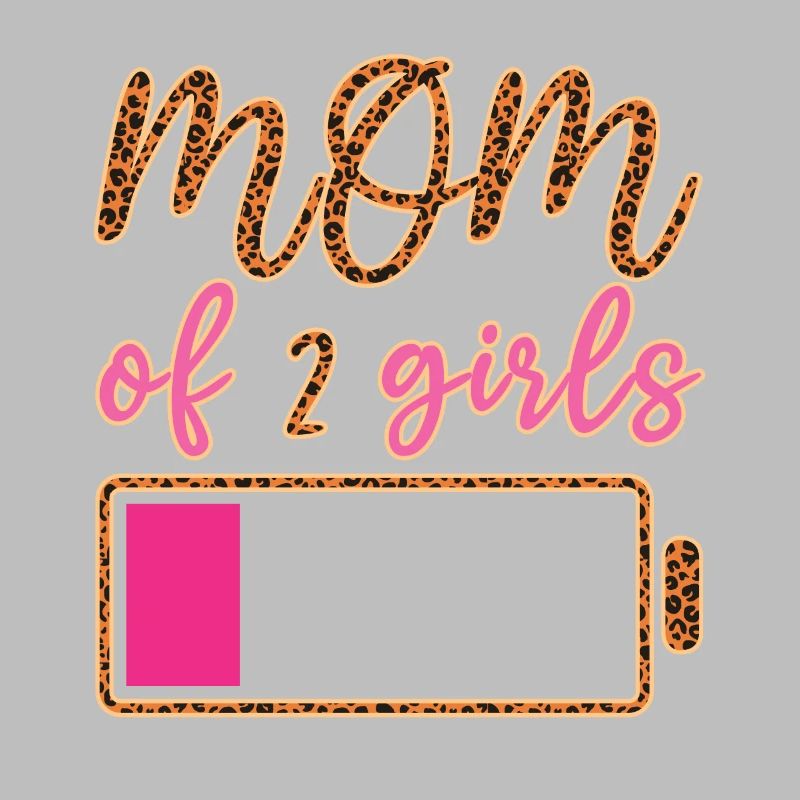 Lustige Mutter zitiert Mutter von zwei Mädchen Muttertag