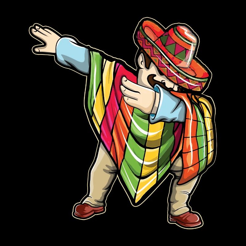 Dabbing Poncho Taco Happy Cinco De Mayo