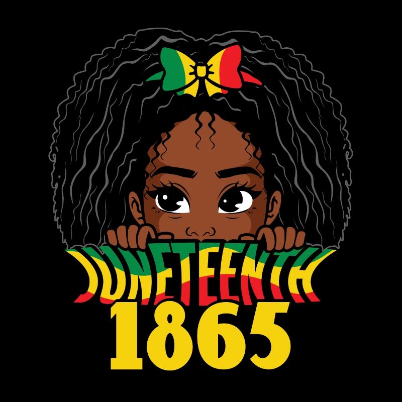 Mädchen Kinder feiern Juneteenth Schwarze Geschichte