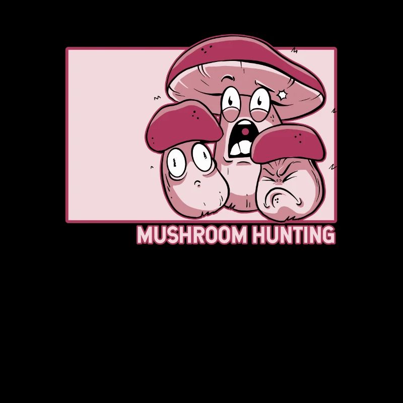 Champignon Chasse Doodle Champignon Hanzi Chinois