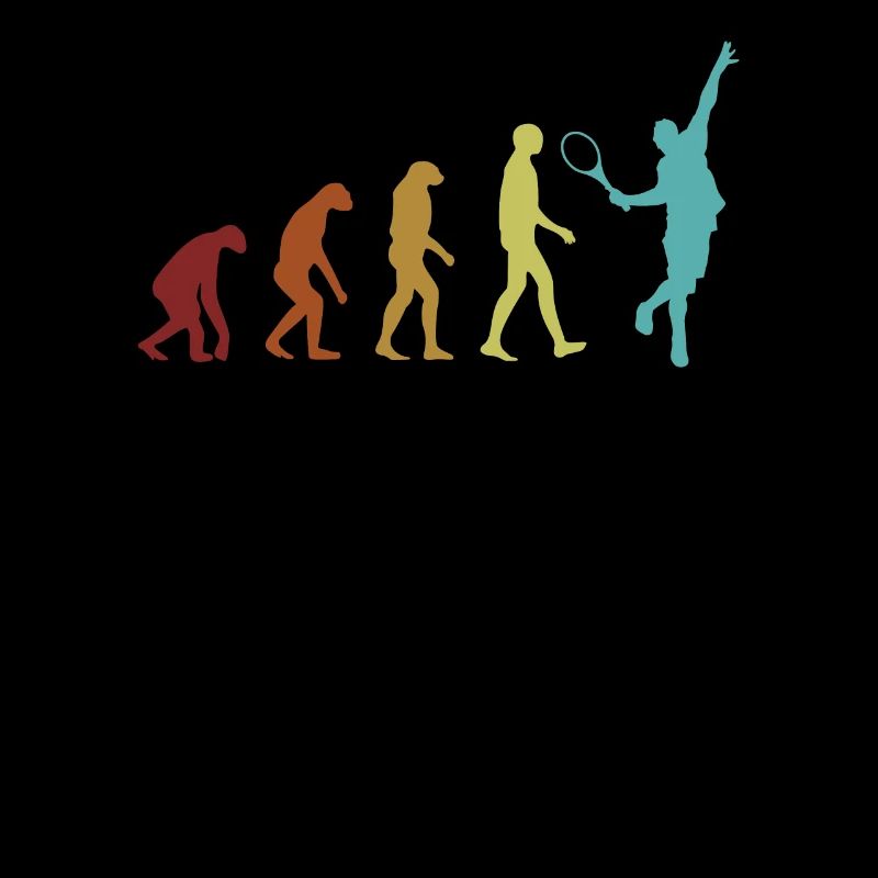 Evolution Tennisspieler Tennisschläger