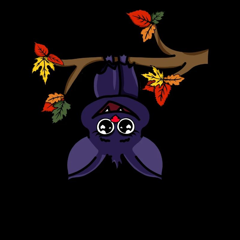 Fledermaus süß Halloween Vampir Kindermotiv Herbst