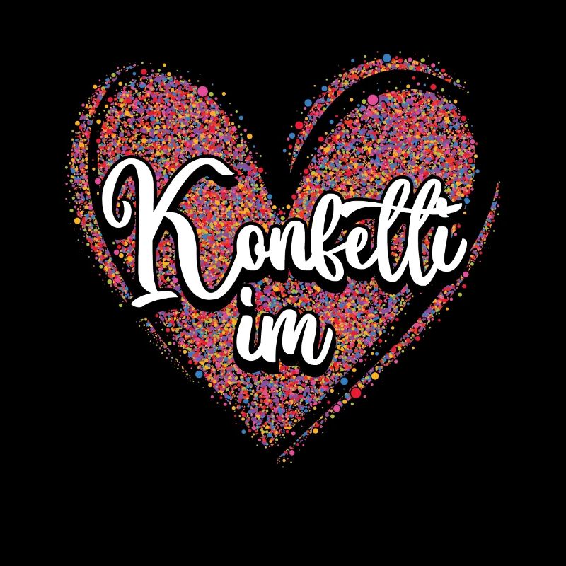 Carnaval confettis dans le coeur carnaval coloré