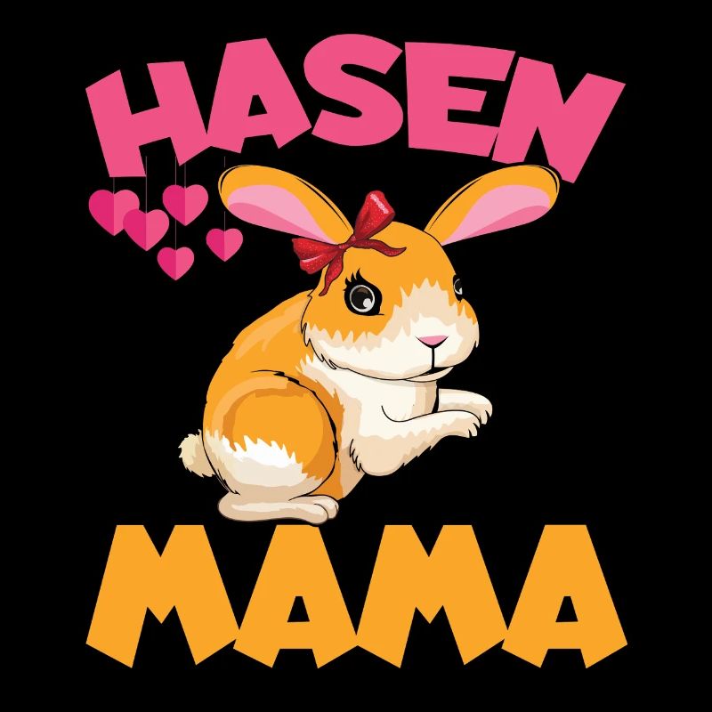 Mignon lapin maman avec des coeurs