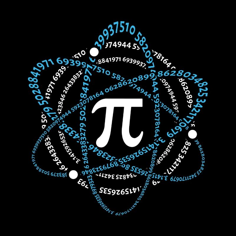 Pi Day Forme atomique Mathématiques Nombre Art