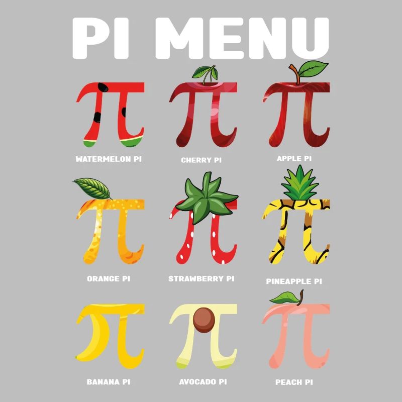 Pi Menu Fruit Pi Day Fun Math Art