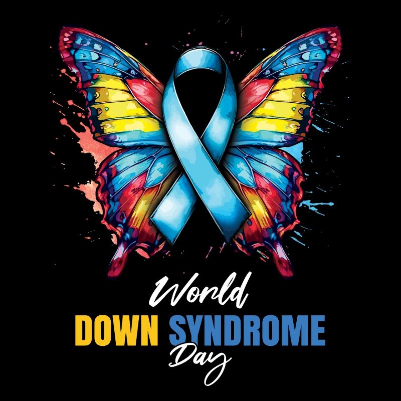 Welt-Down-Syndrom-Tag Schmetterling