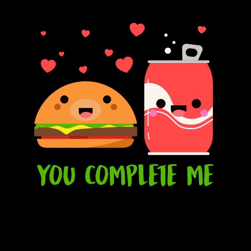 Burger couple avec douche J’adore la Saint-Valentin