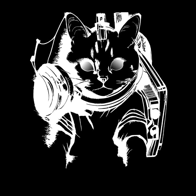 DJ Chat en blanc