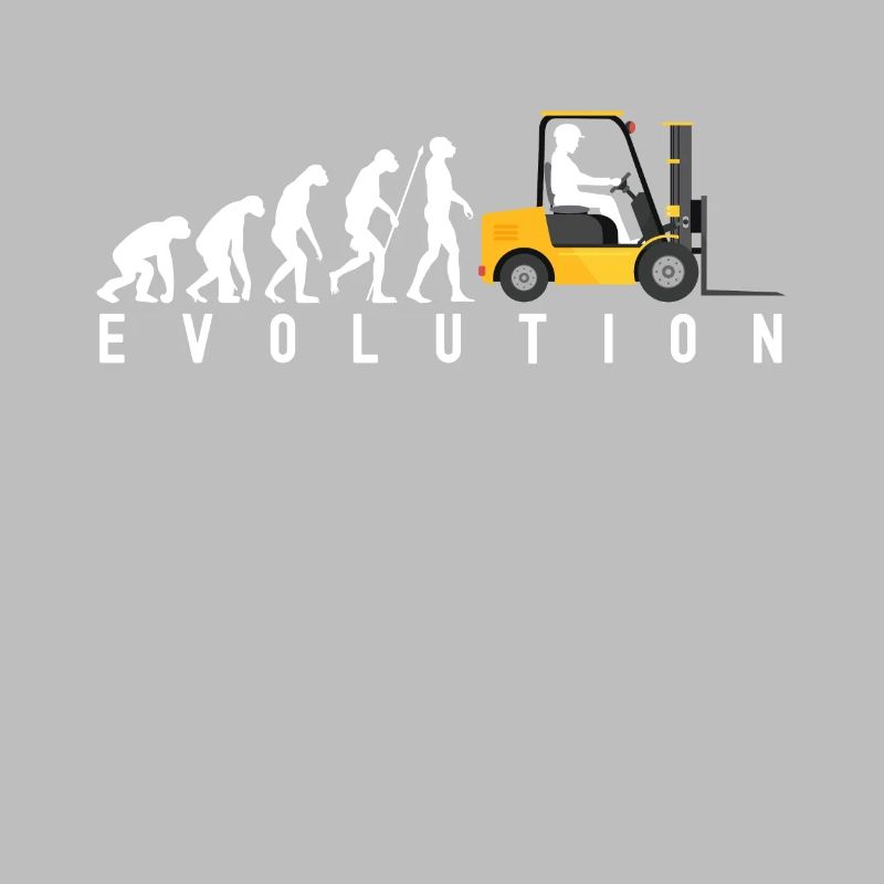 Staplerfahrer Evolution Lagerist Spruch