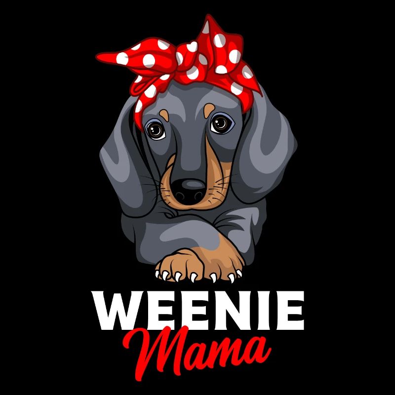 Cadeau de conception de chien de maman teckel