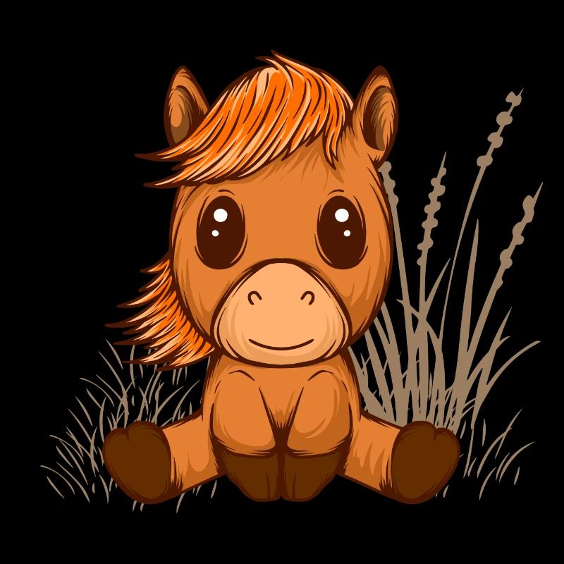 Pferd süß Mädchen Pferde reiten Geschenk niedlich