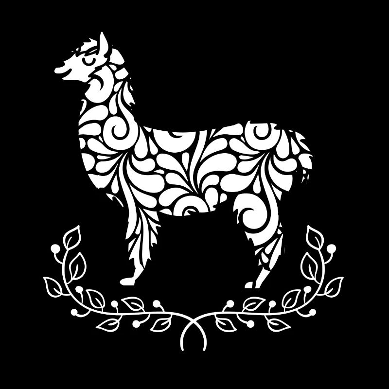 Alpaka Alpaka Blumenmuster