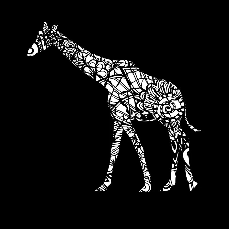 Giraffe Giraffe Blumenmuster