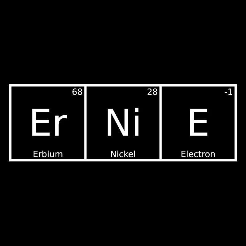 Ernie Nom Prénom Chimie Tableau périodique Éléments