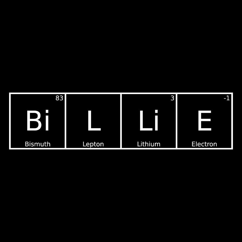 Billie Name First Name Chemistry Periodic Table Elements