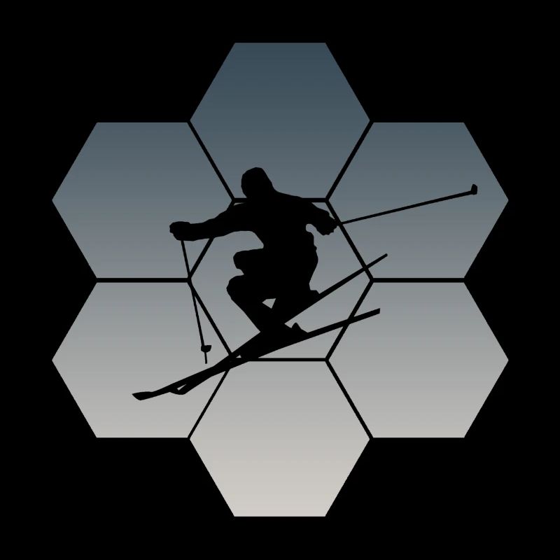 Skiing Skifahrer Ski Geschenkidee Pistensau