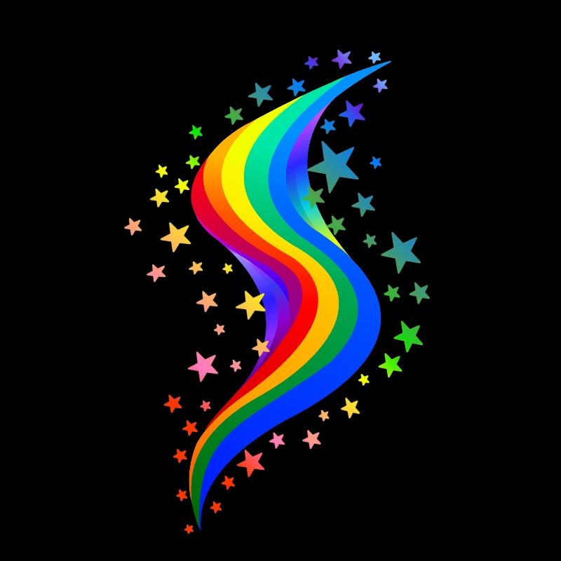 Arc-en-ciel avec étoiles - Rainbow with stars