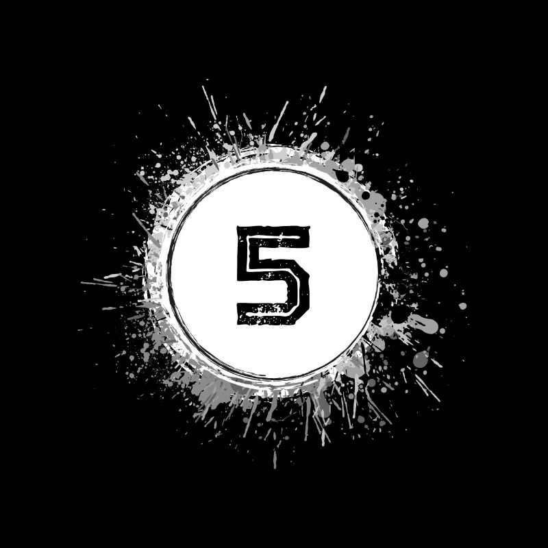 5 Zahl Klecks