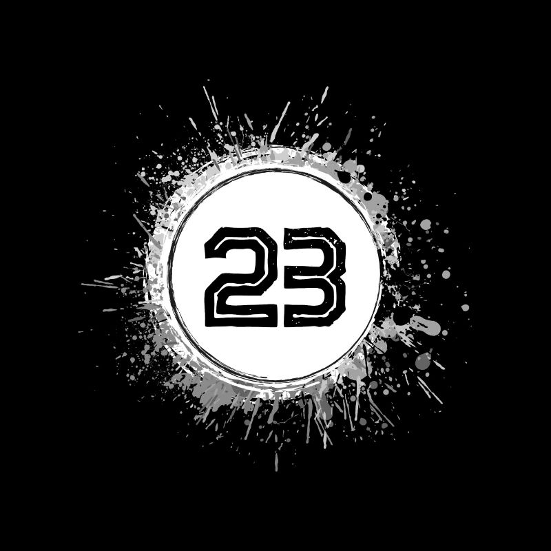 23 Zahl Klecks
