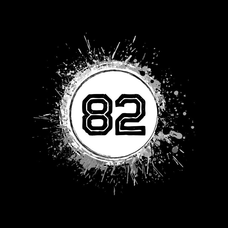 82 Zahl Klecks
