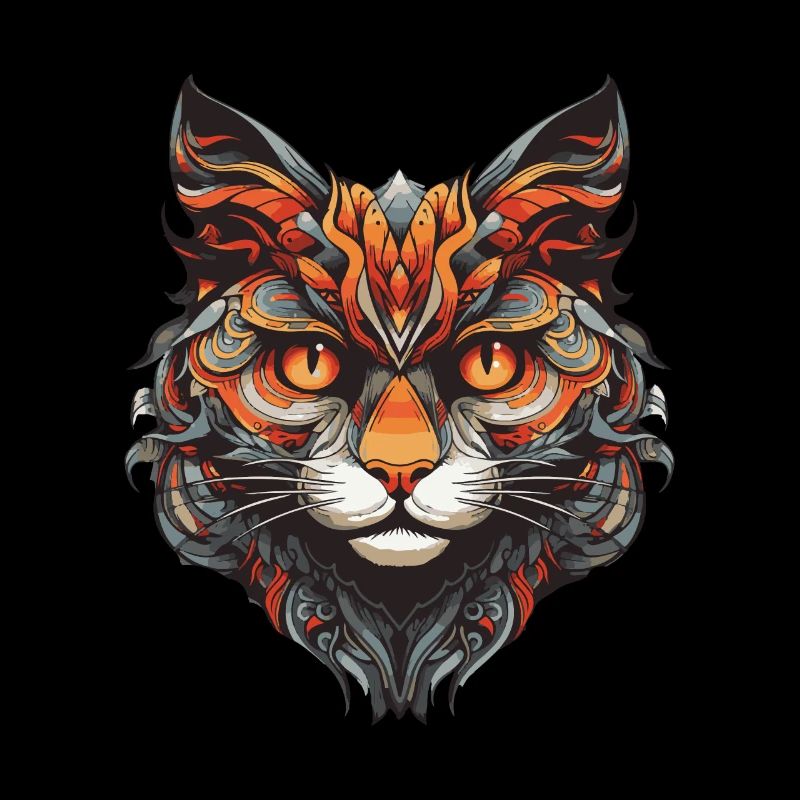 Cat Portrait Head
