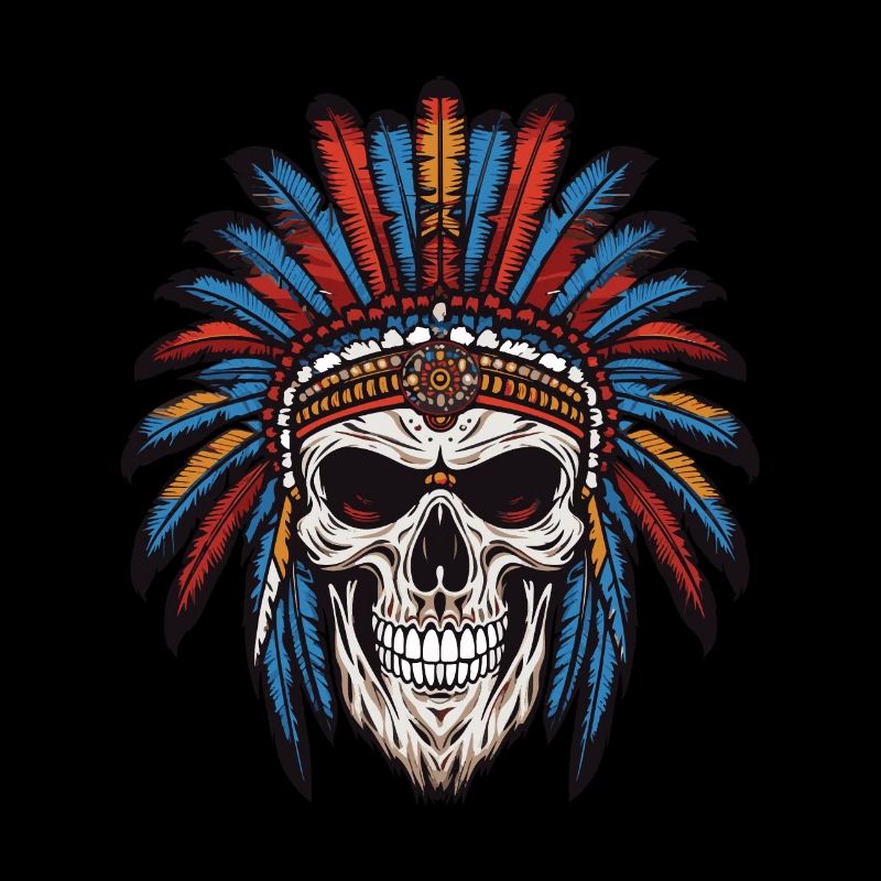 Apache Indianer Häuptling Totenkopf