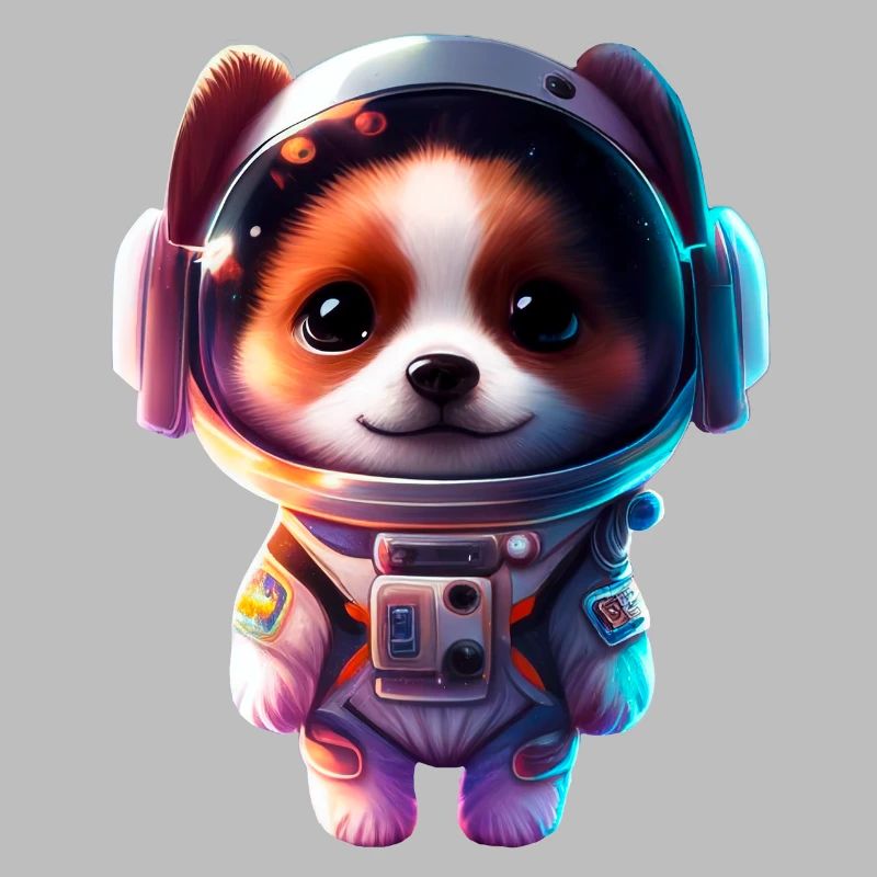 mignon Korgi dans une combinaison spatiale
