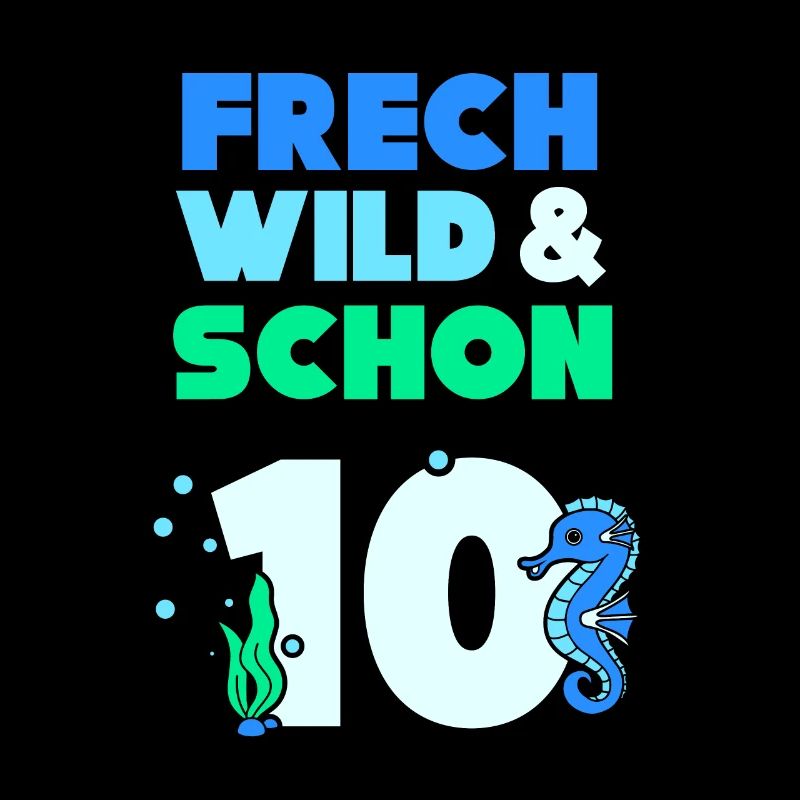 10 Jahre Geburtstag Junge Mädchen Seepferd