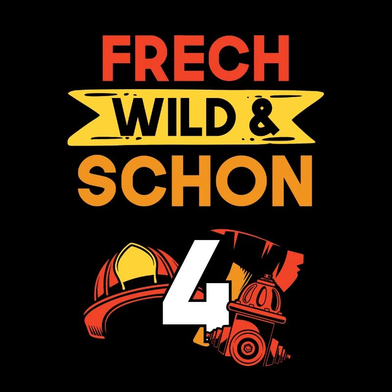4 Jahre Geburtstag Junge Mädchen Feuerwehr