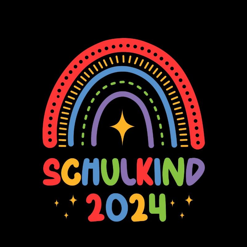Schulanfang Regenbogen Erster Schultag 2024