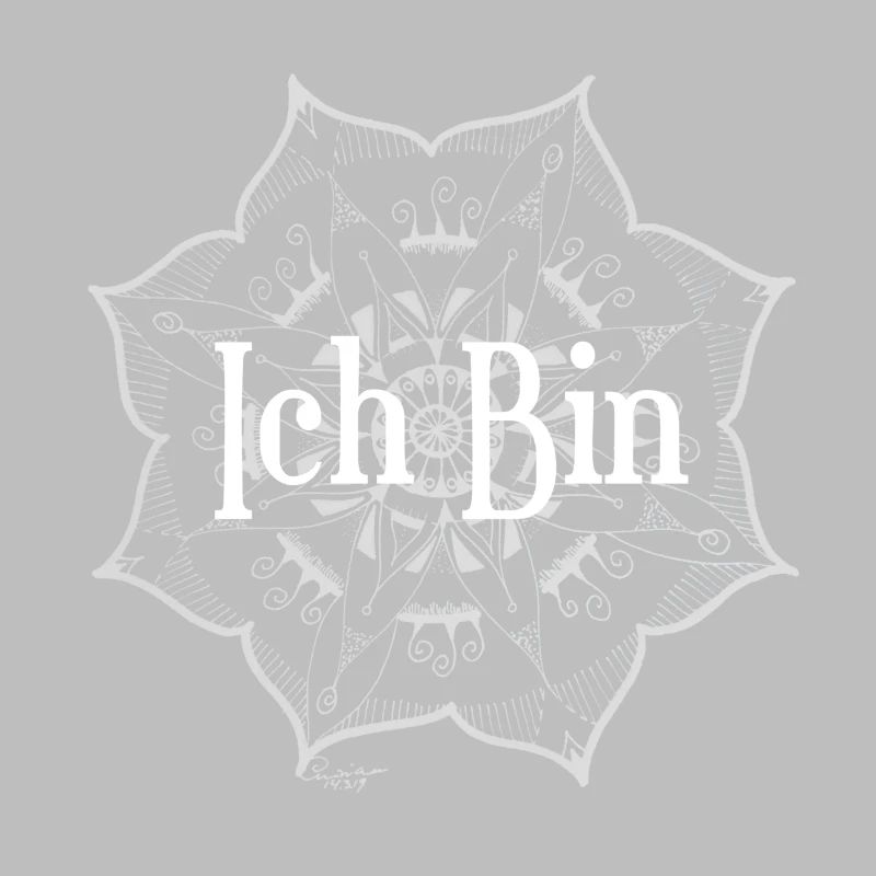 Mandala in weiss Ich Bin handgemalt