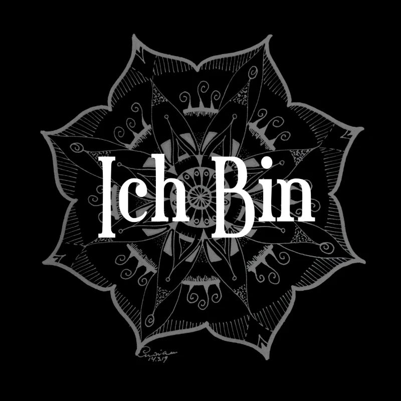 Mandala in weiss Ich Bin handgemalt