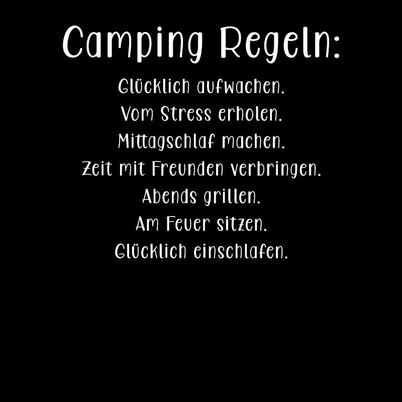 Camping Regeln für Camper