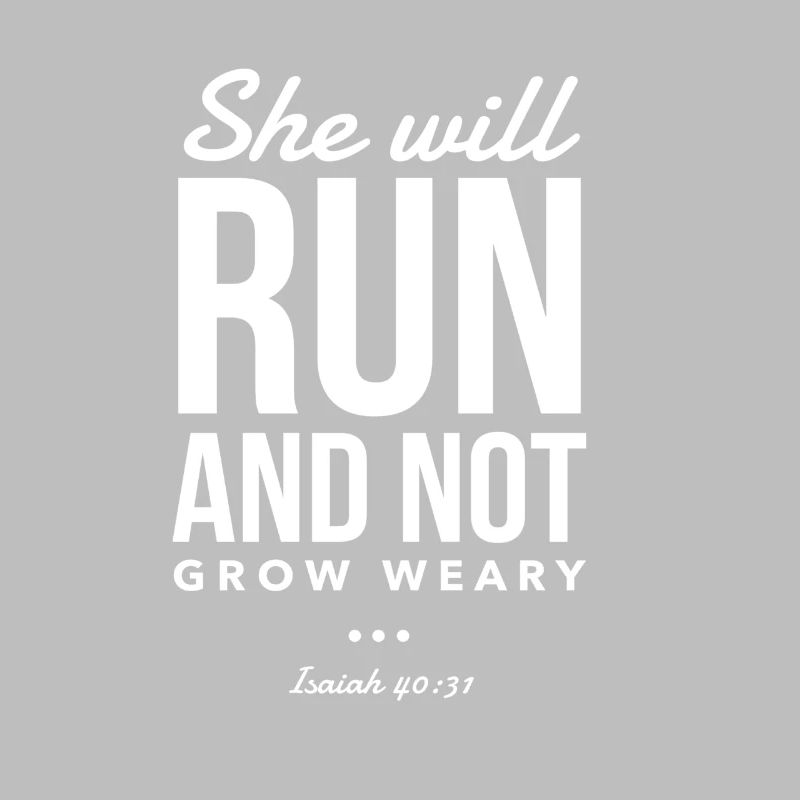 Conception chrétienne Bible Verse Run Pas se lasser