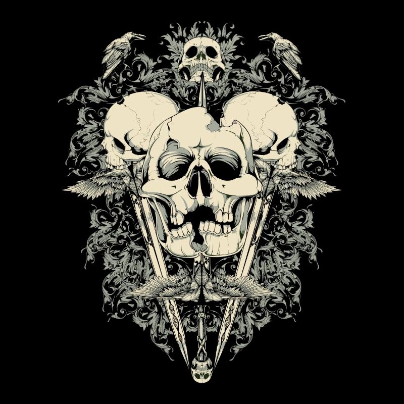 Art de crâne de mort gothique