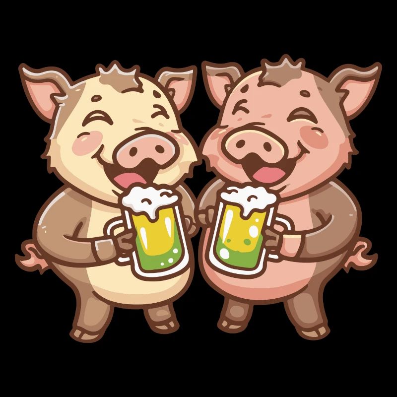 Schwein Bier Wildschwein