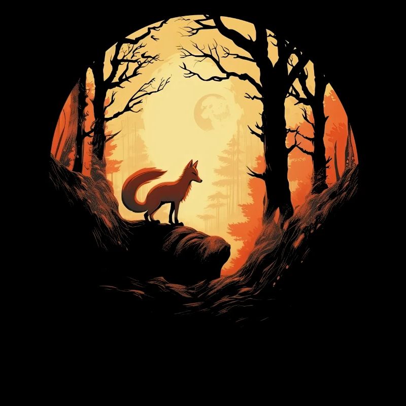 Fox Forest Moon Fable Mythical Fairy Tale
