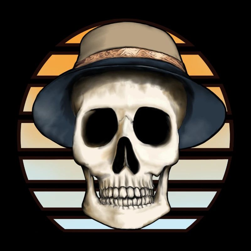 Crâne avec chapeau