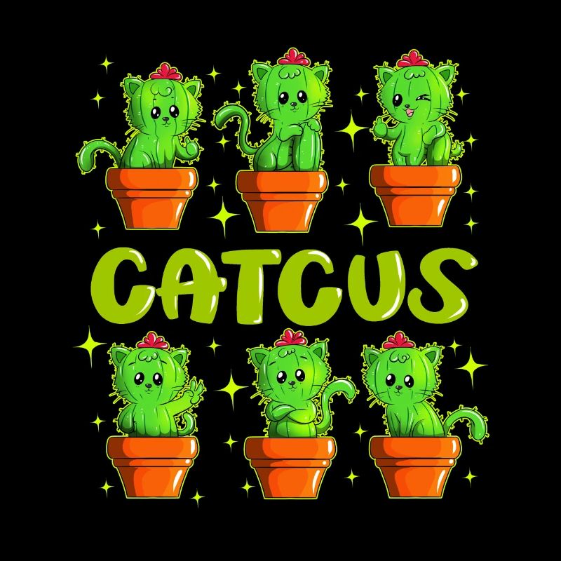 Cactus Plants Cat Owner Pun Catcus