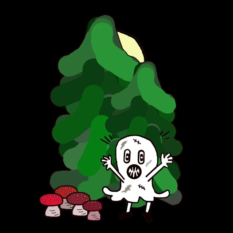 Forest, Ghost, Ghost, October, Mushrooms, Firs, Nature