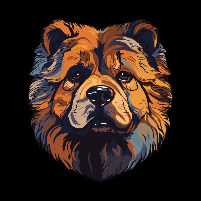 Tête de chien Chow Chow