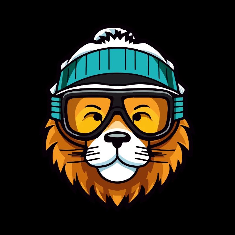 Löwe Snowboard Ski Brille Comic
