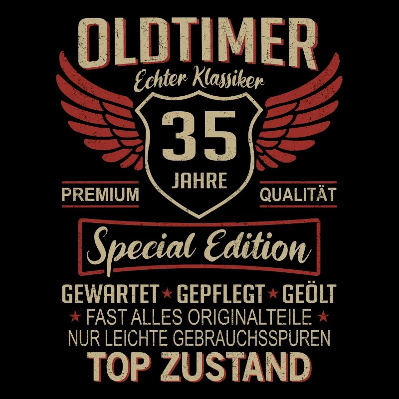 35. Geburtstag 35 Jahre Einzigartiger Oldtimer