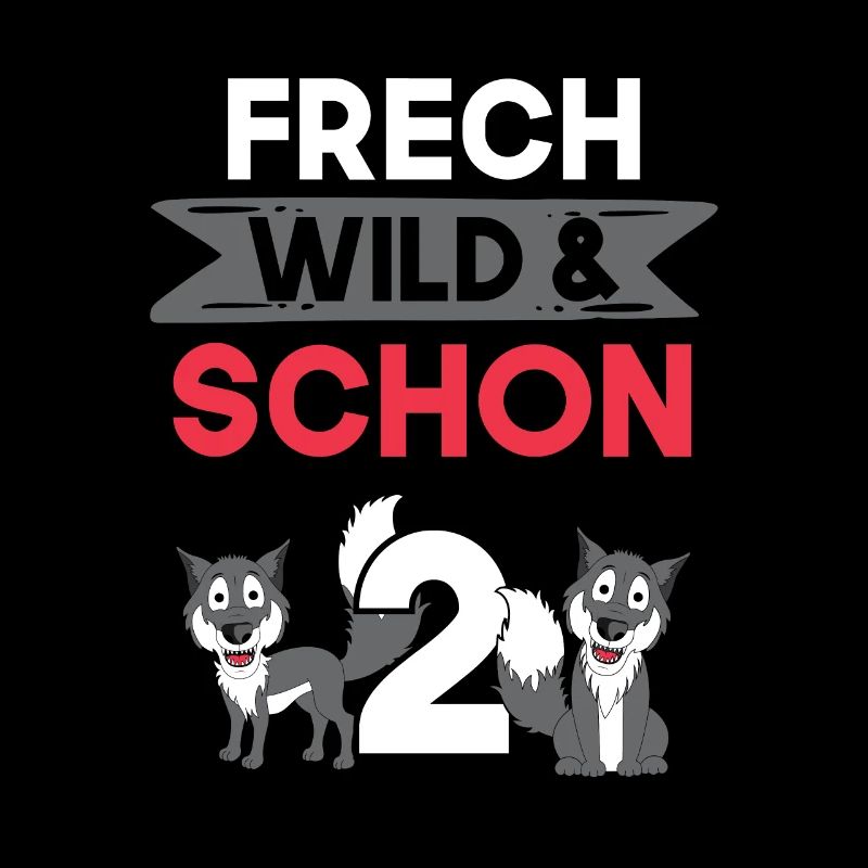 2 Jahre Geburtstag Junge Mädchen Wolf