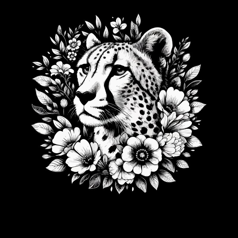 Cheetah Gepard Blumen